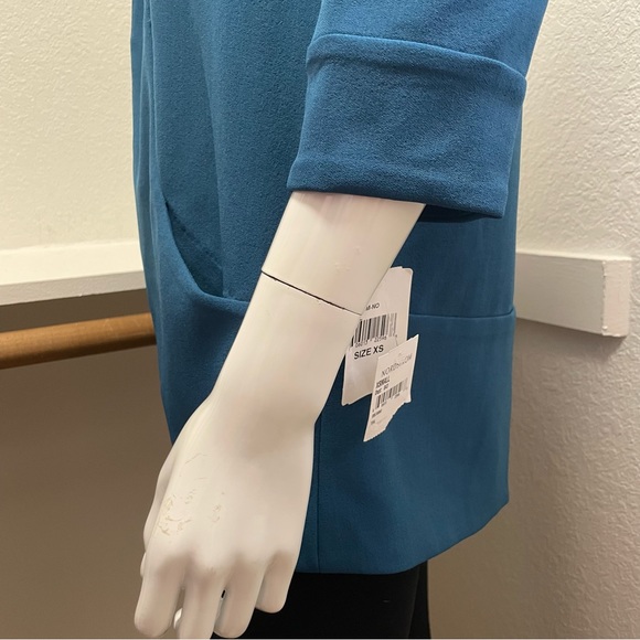 🆕Anthracite by muse Teal Shawl Oversized Blazer Sz XS - M - Picture 5 of 9